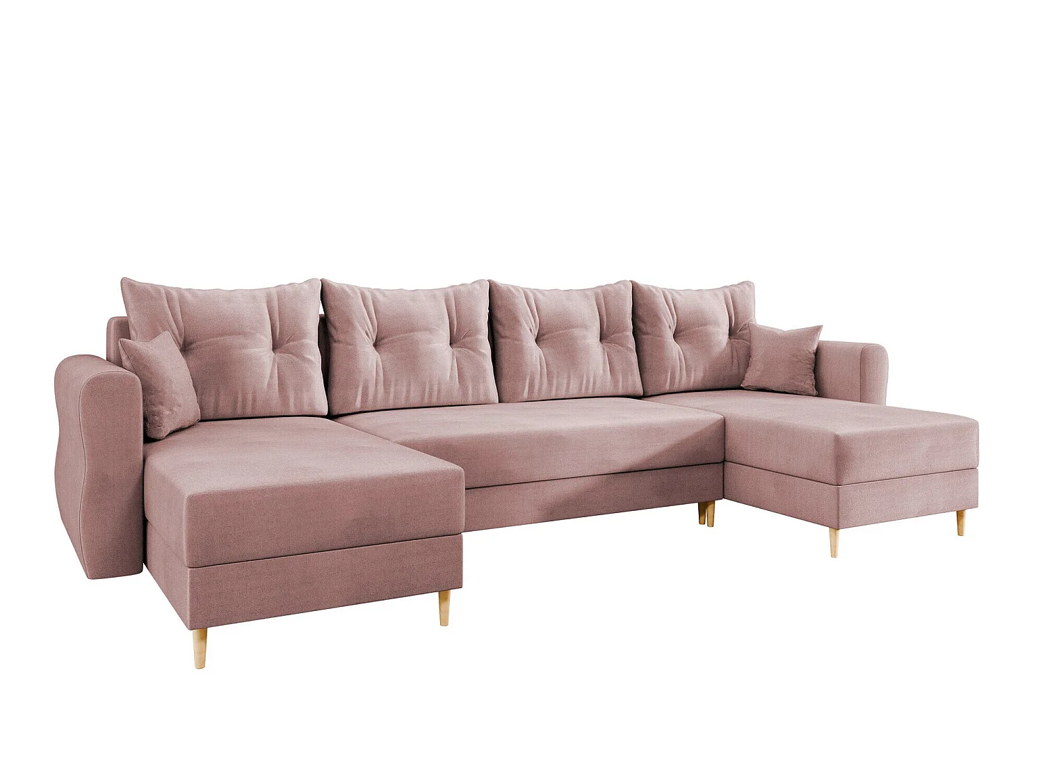 Sofá rinconero Veldala 103, Rosa, Función de descanso, Almacenaje