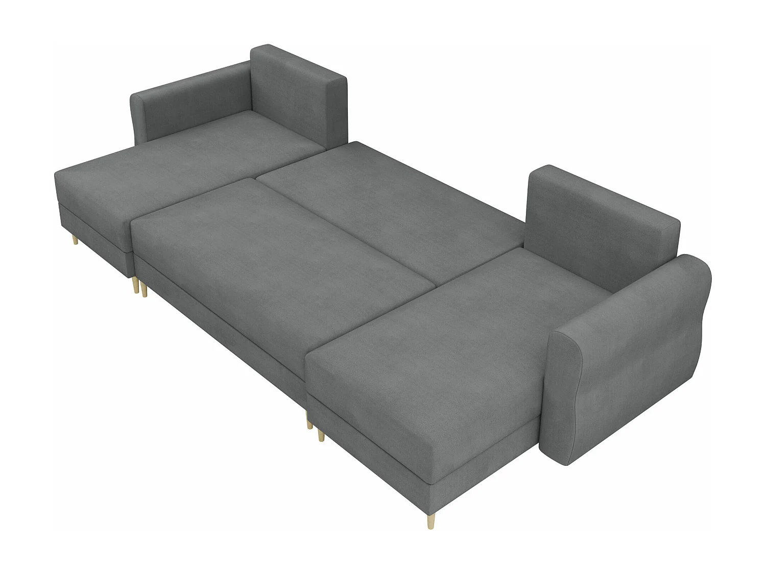 Divano angolare Veldala 103, Turchese, Con, 310x138x85cm