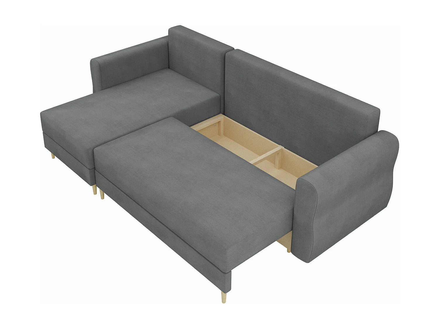 Divano angolare Veldala 102, Fucsia, Con, 238x138x85cm