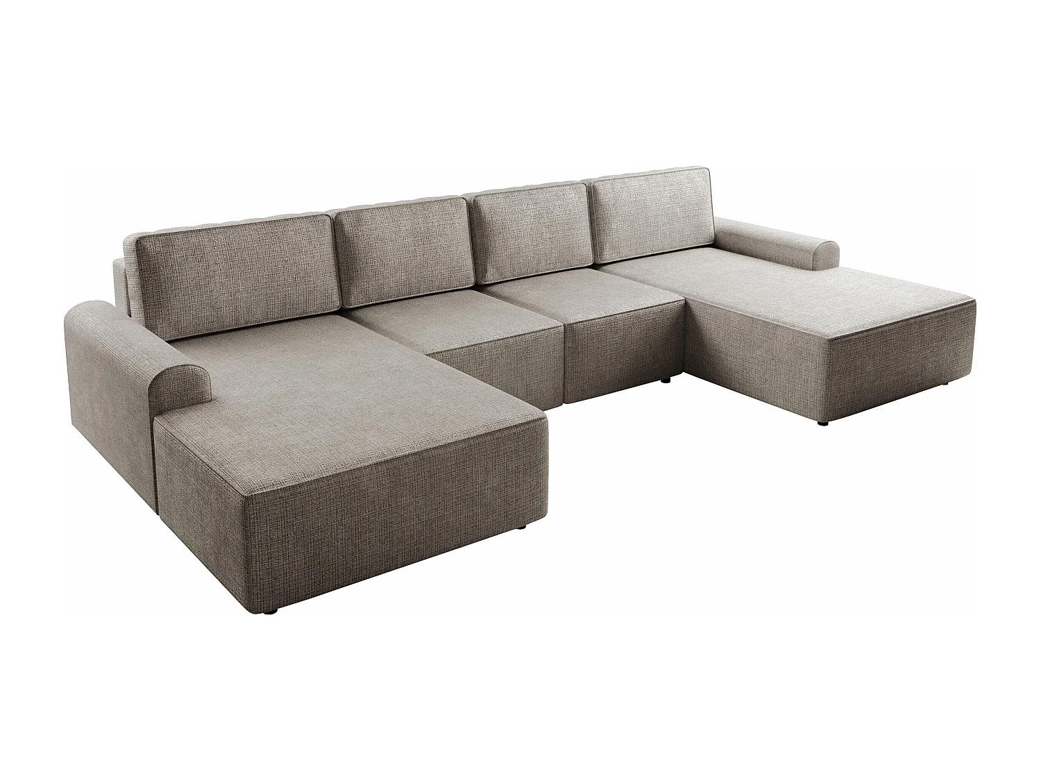 Canapé d'angle Stonecrest 106, Gris, Fonction de couchage, Boîte de literie, 338x168x85cm