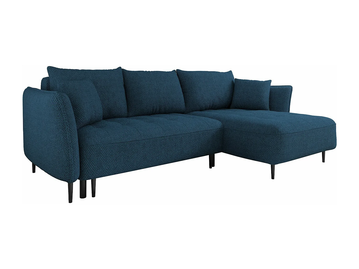 Canapé d'angle TrendyNest 102, Bleu, Disponible, 276x158x94cm
