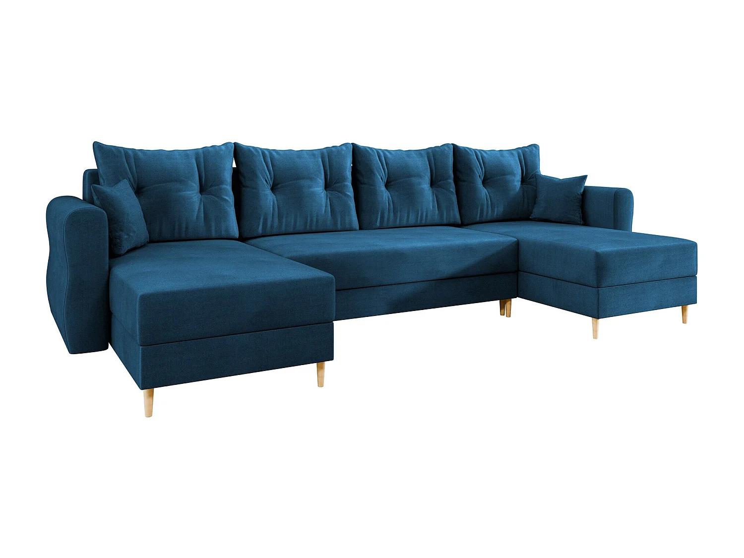 Canapé d'angle Veldala 103, Bleu, Disponible, 310x138x85cm