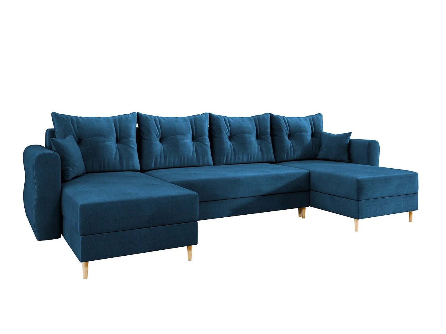 Sofá rinconero Veldala 103, Azul, Función de descanso, Almacenaje