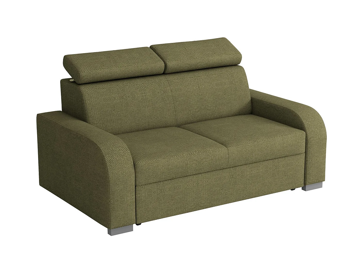 Canapé Etrcala 103, Vert, 170x100x85cm, Tapisserie, Pieds: Bois|Plastique