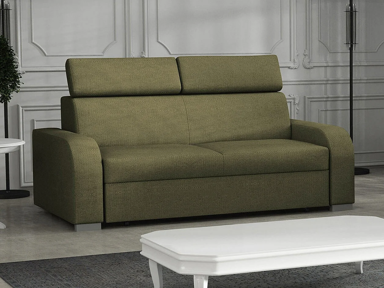Sofá Etrcala 103, Funcionalidade de dormir, Cama com arrumação, Verde