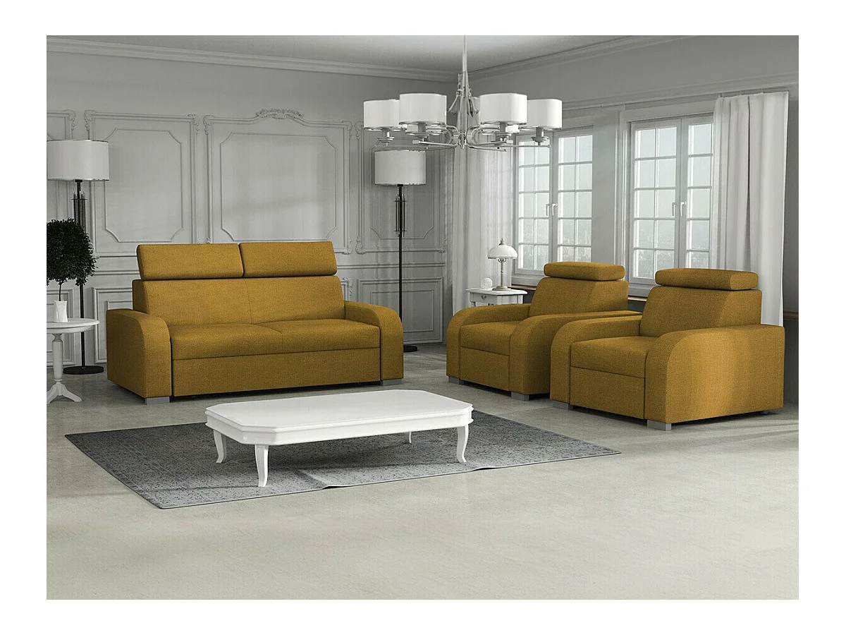 Sofá Etrcala 102, Funcionalidade de dormir, Cama com arrumação, Tecido