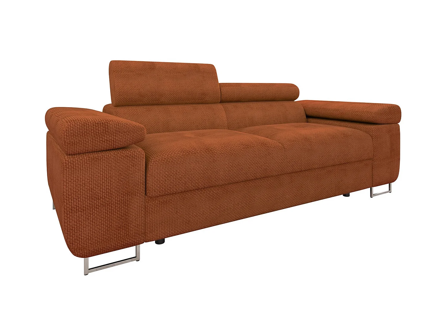 Sofá Comfivo Eliferu 105, Rojo, 198x102x70cm, Tapiz, Patas: Metal