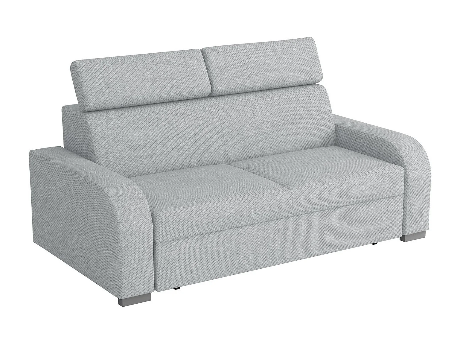 Canapé Etrcala 102, Gris, 200x100x85cm, Tissu, Pieds: Plastique|Bois