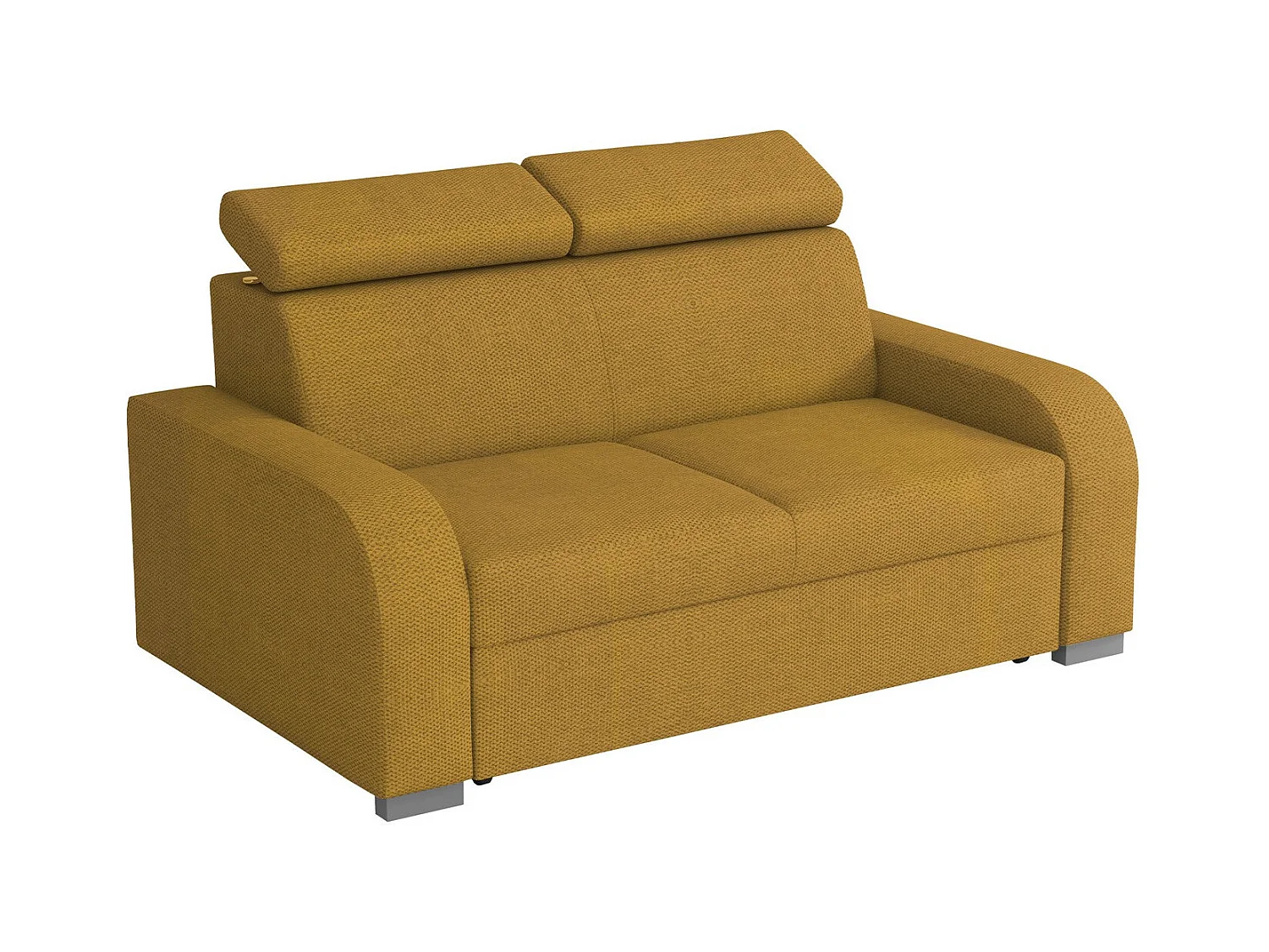 Canapé Etrcala 103, Jaune, 170x100x85cm, Tapisserie, Pieds: Bois|Plastique