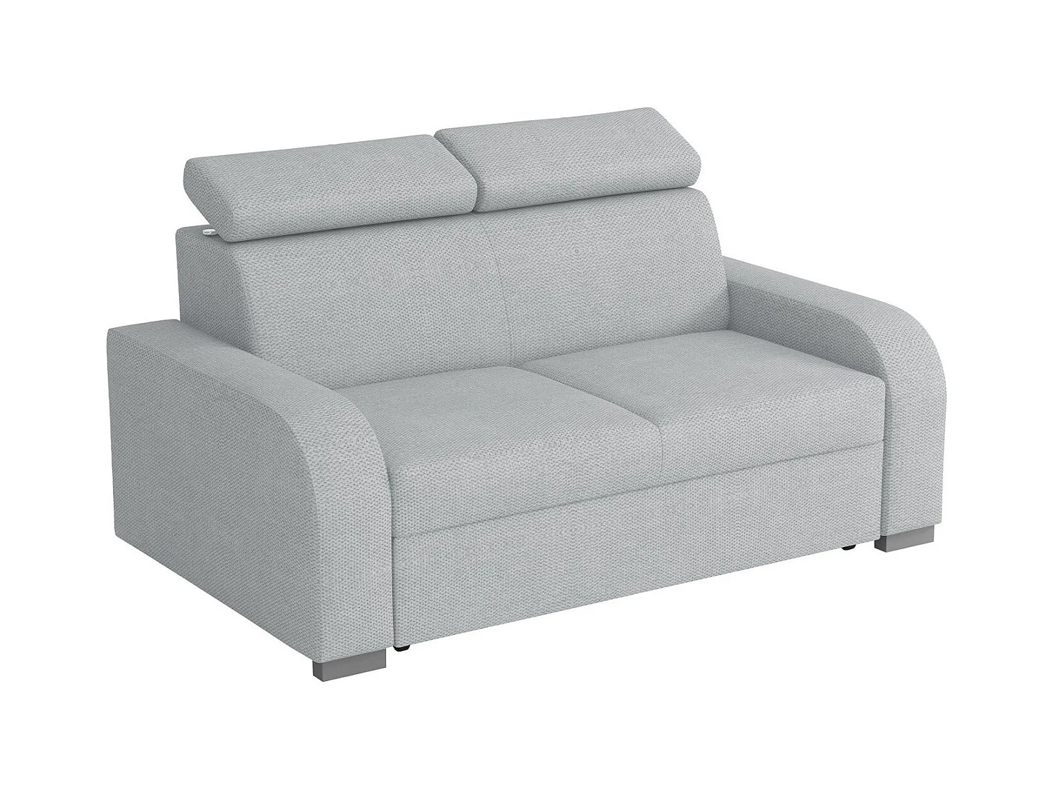 Canapé Etrcala 103, Gris, 170x100x85cm, Tapisserie, Pieds: Plastique|Bois