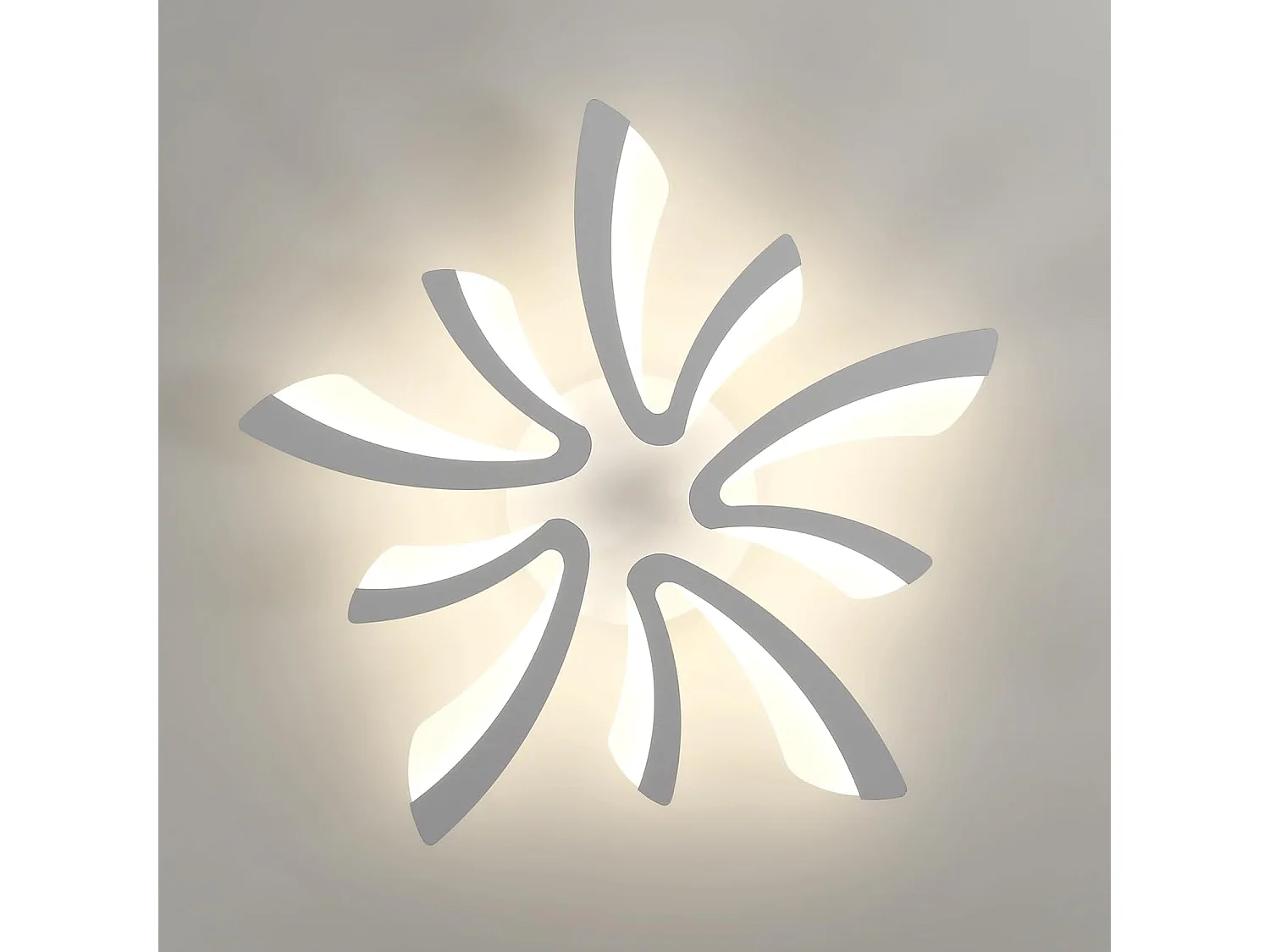 Plafonnier LED, 50W 5625LM Lampe de Plafond, Moderne Luminaire Plafonnier pour Salon, Chambre à Coucher, 70cm, Lumière Naturelle 4500K, Blanc