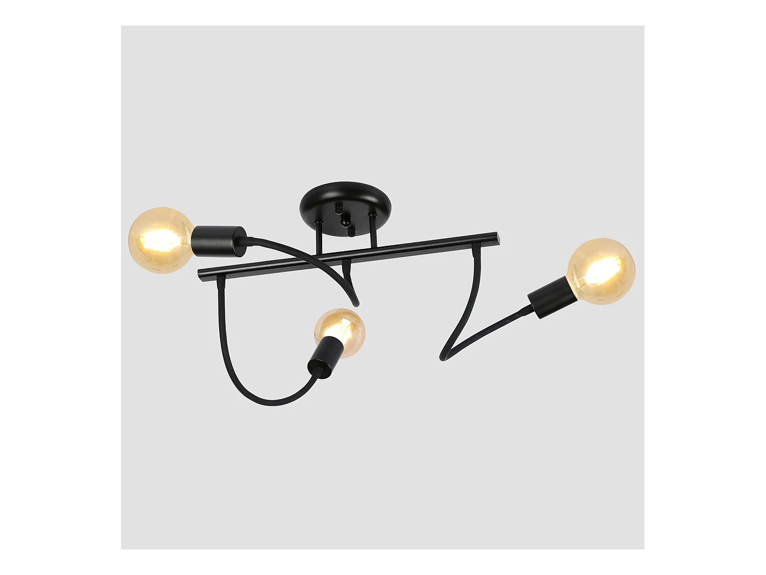 Suspension de Plafond Orientable E27 Style Industriel, 3-Lumières Suspension Luminaire DIY pour Cuisine Salon Chambre Salle à Manger (Sans Ampoules)