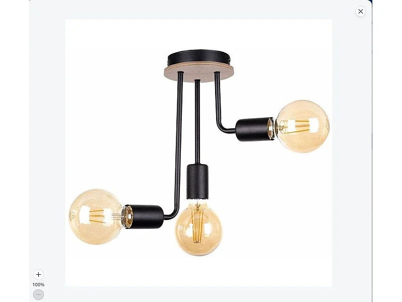 Plafonniers Vintage, Plafonniers Industriels E27, 3 Pendentifs en Métal pour Salon, Salle à manger Chambre à coucher (sans ampoule)