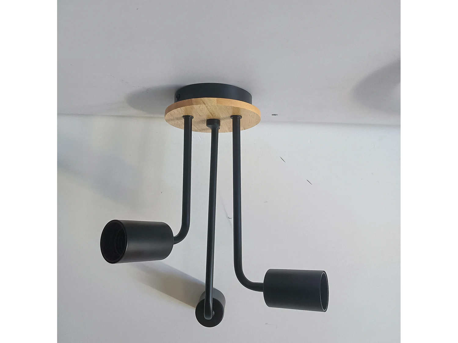 Plafonniers Vintage, Plafonniers Industriels E27, 3 Pendentifs en Métal pour Salon, Salle à manger Chambre à coucher (sans ampoule)