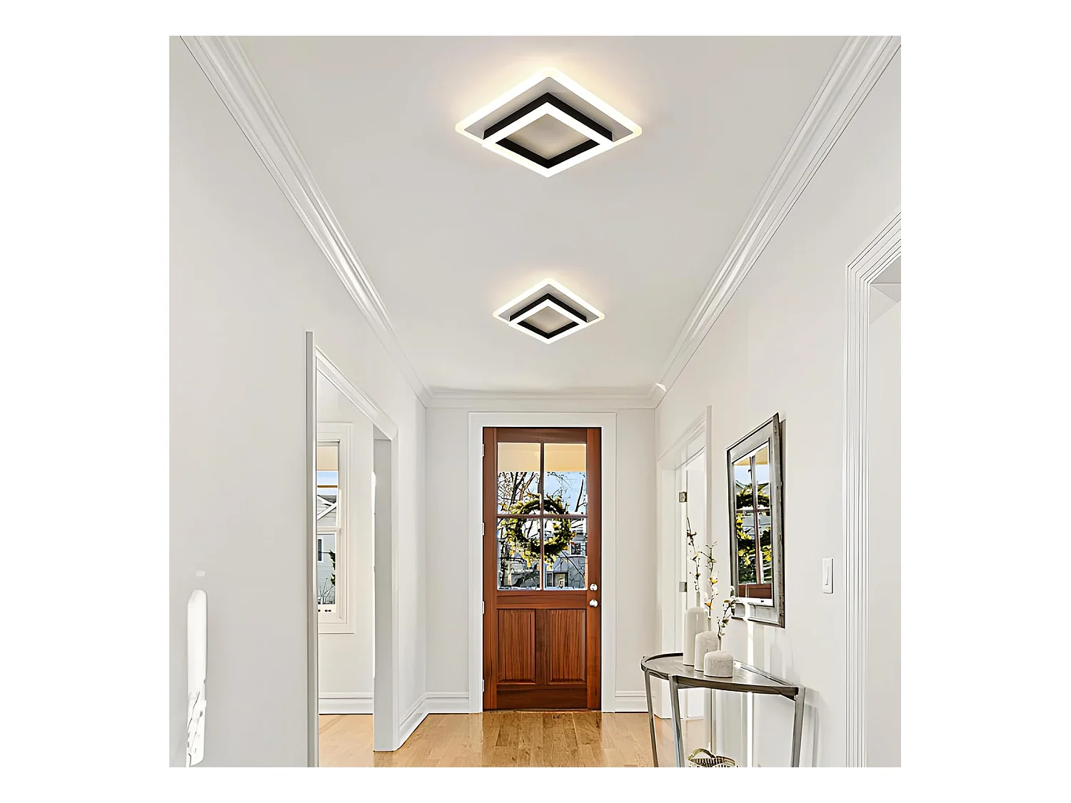 Plafonnier LED Carré, 30W 3300LM Luminaire Plafonnier LED 4500K Blanc Naturel, Lampe de Plafond Moderne pour Chambre, Salle à Manger, Cuisine, Couloir