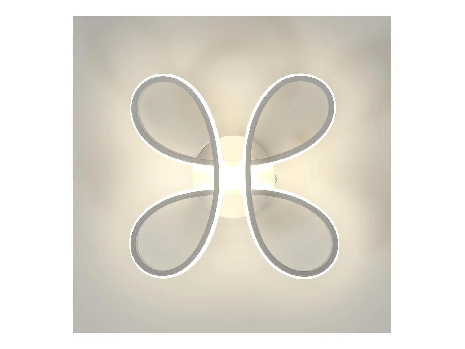 Plafonnier LED Moderne, 30W 3400LM Lampe de Plafond, Luminaire Plafonnier LED pour Chambre salon, Salle à manger Cuisine, Lumière Neutre 4500K, 30cm, Blanc