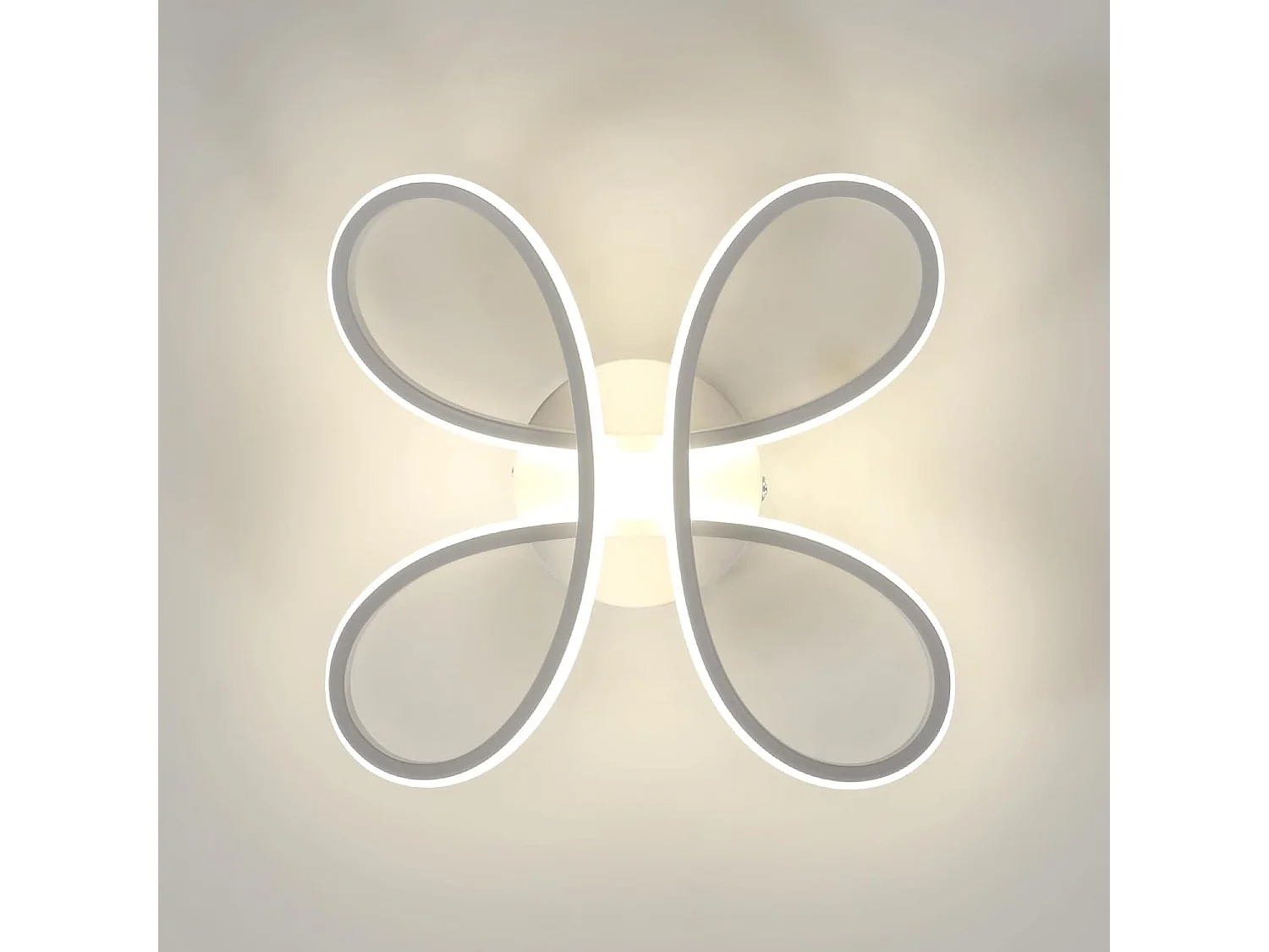 Plafonnier LED Moderne, 30W 3400LM Lampe de Plafond, Luminaire Plafonnier LED pour Chambre salon, Salle à manger Cuisine, Lumière Neutre 4500K, 30cm, Blanc