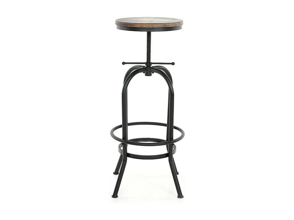 Tabouret de bar LOFT à vis style industriel réglable en hauteur