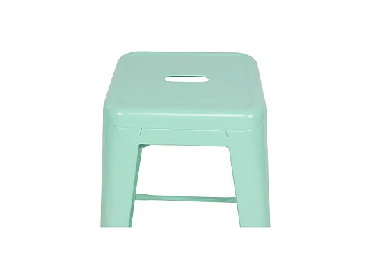 Lot de 4 tabourets de bar style industriel vert clair brillant  Hauteur 66cm