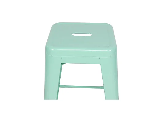 Lot de 4 tabourets de bar style industriel vert clair brillant  Hauteur 66cm