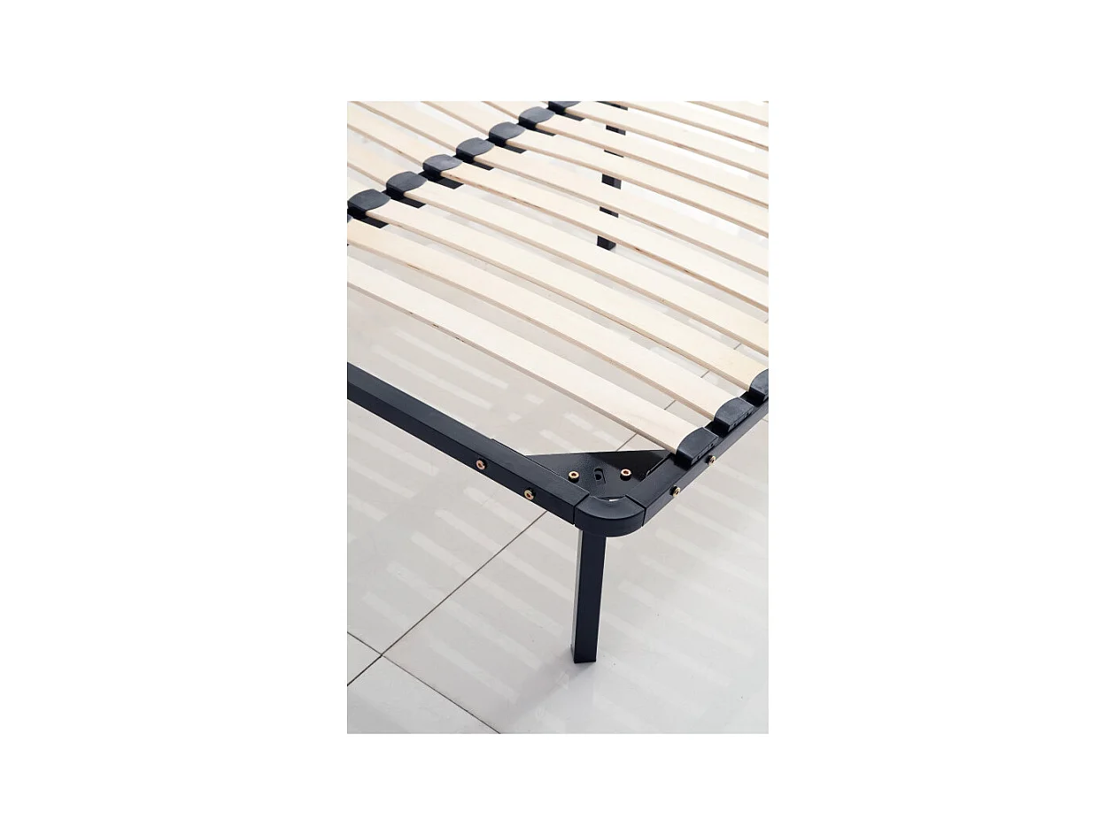 Sommier à lattes 140x200 cm sur pieds pour lit 2 places