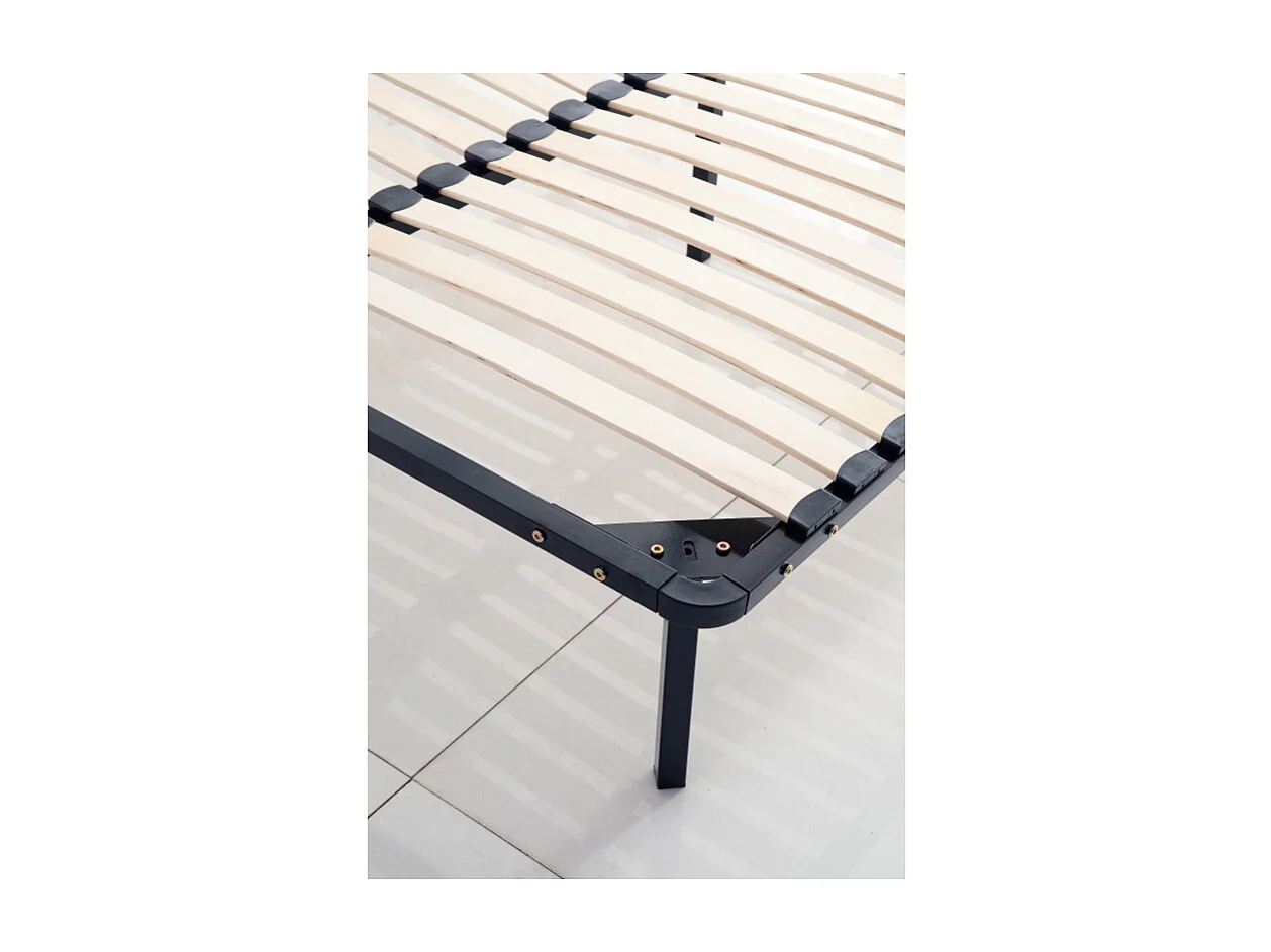 Sommier à lattes 140x190 cm sur pieds pour lit 2 places