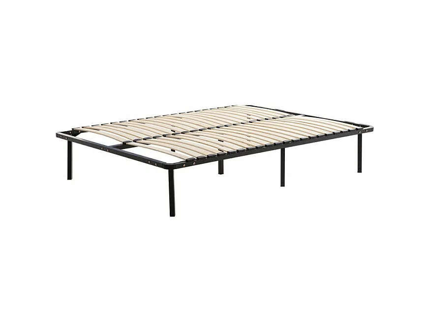 Sommier à Lattes en kit 140x190 cm sur Pieds pour lit 2 Places