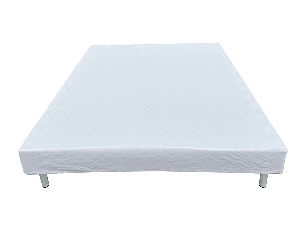 Sommier tapissier à lattes 90x190cm sur pieds pour lit 1 place