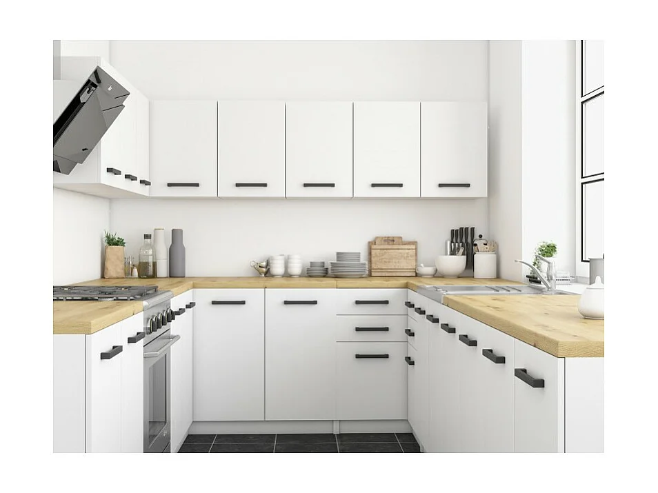 Meble Kuchenne Katia SET200 | Dąb Artisan/Biały | 200x60x180 cm | Zestaw Mebli Kuchennych