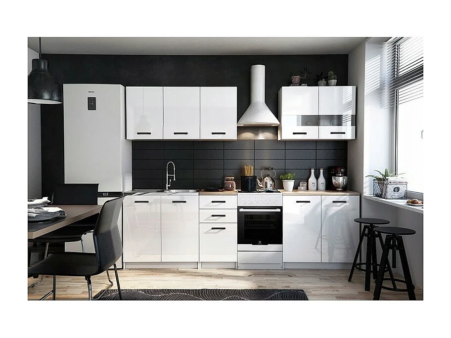 Meble Kuchenne Katia SET200 | Dąb Artisan/Biały | 200x60x180 cm | Zestaw Mebli Kuchennych