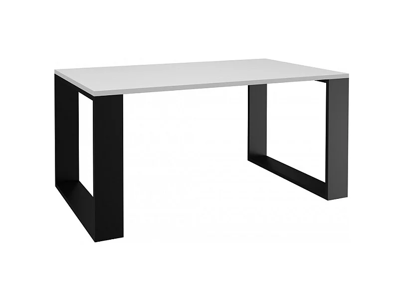 Ława Modern | Biały Czarny Stolik Kawowy | 90x58x50 |Nowoczesna Ława
