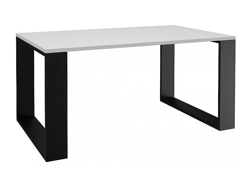 Ława Modern | Biały Czarny Stolik Kawowy | 90x58x50 |Nowoczesna Ława