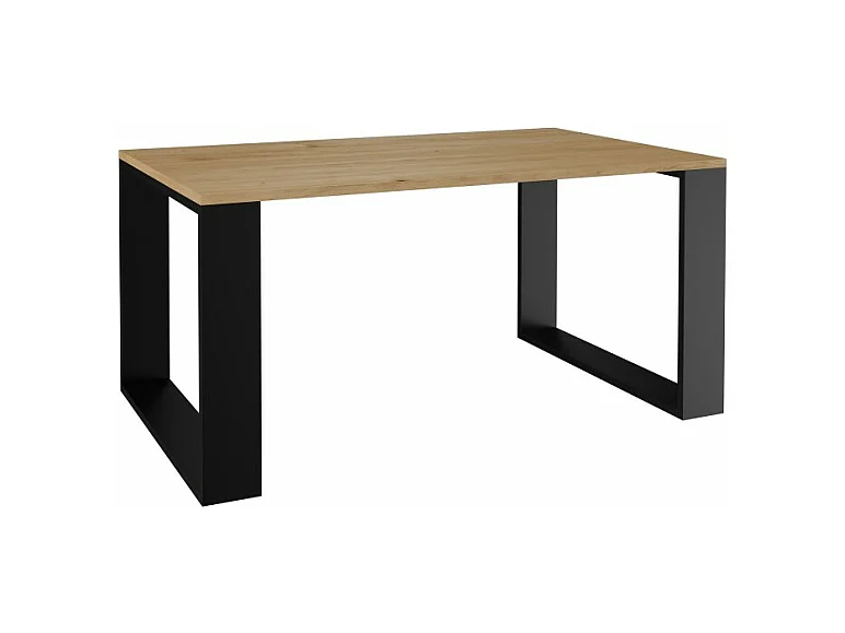 Ława Modern | Artisan Czarny Stolik Kawowy| 90x58x50 cm| Nowoczesna Ława