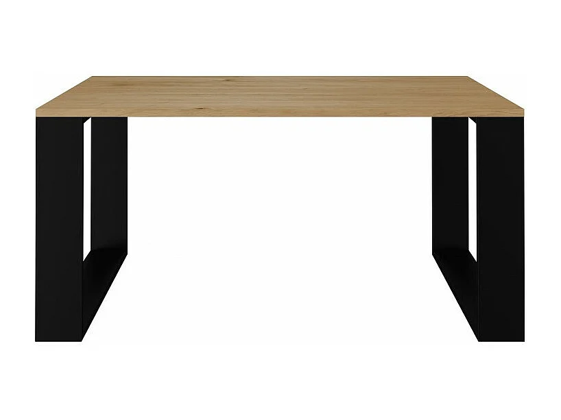 Ława Modern | Artisan Czarny Stolik Kawowy| 90x58x50 cm| Nowoczesna Ława