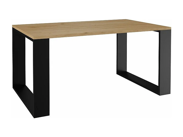 Ława Modern | Artisan Czarny Stolik Kawowy| 90x58x50 cm| Nowoczesna Ława
