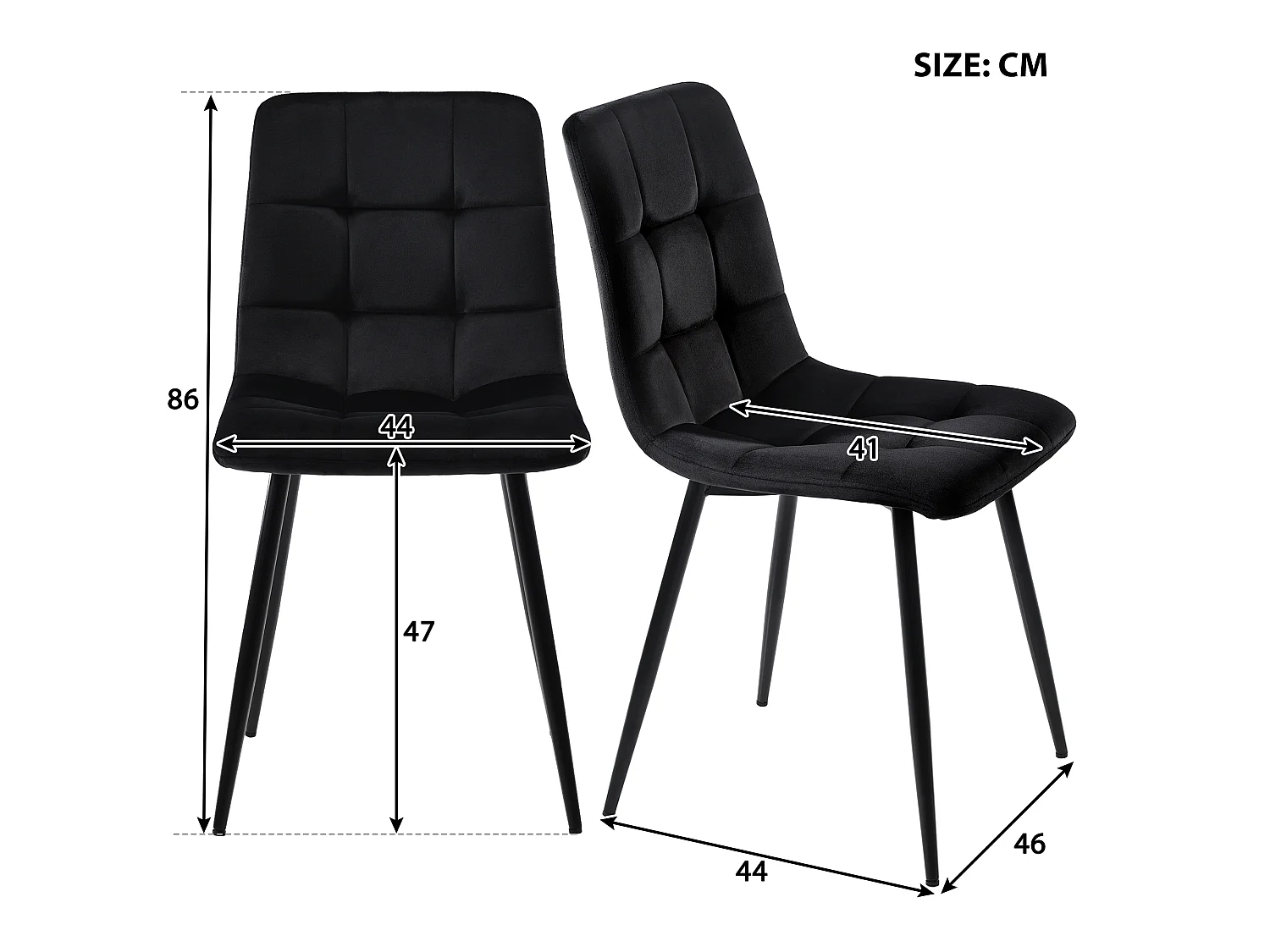 Esszimmerset, Tisch 117×68×75cm mit 4 Stühlen, MDF+Metall+Samt, Schwarz+Walnuss