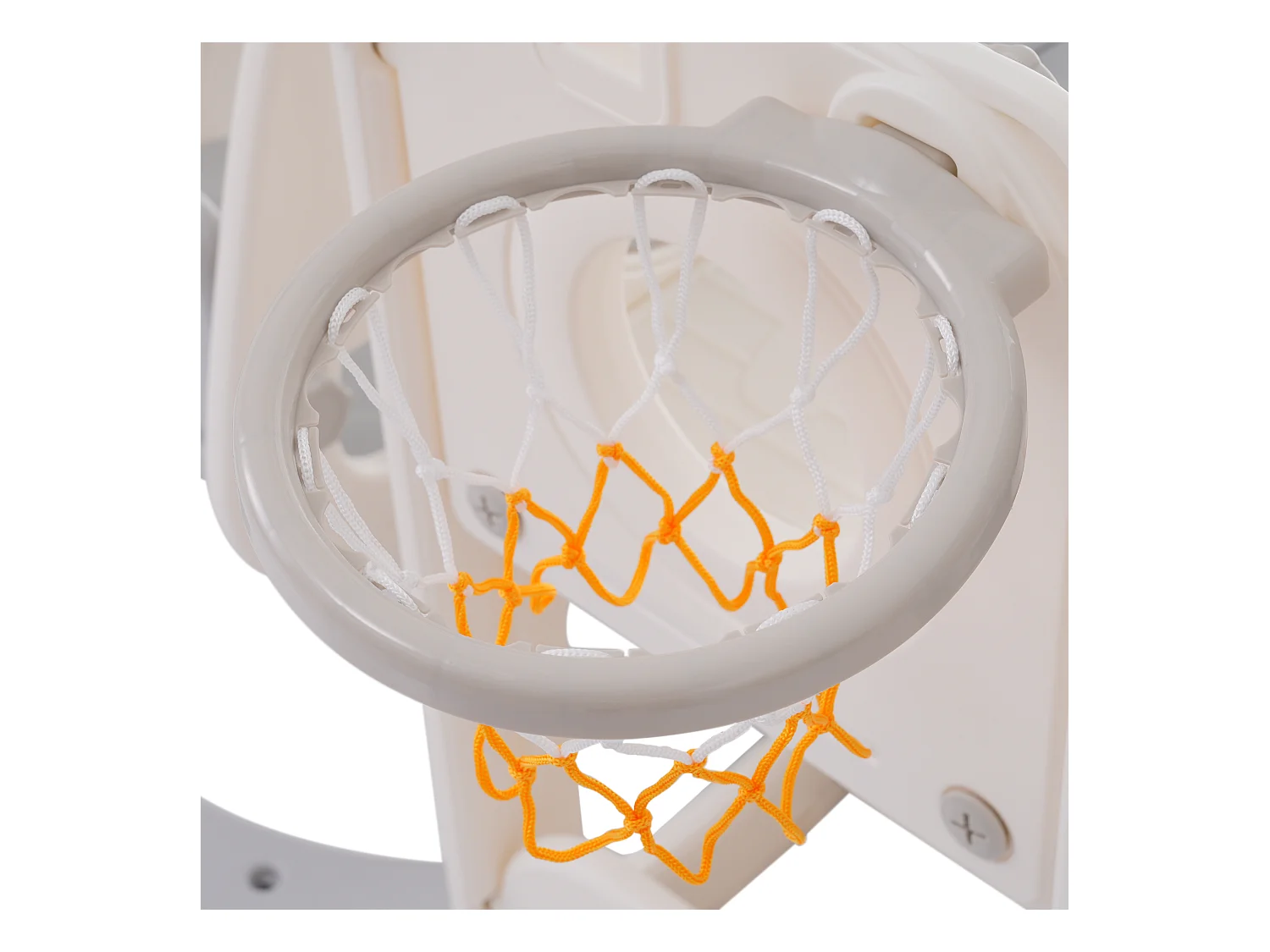 7-in-1 glijbaan voor kinderen - 215 x 150 x 106 cm - HDPE - met schommel en basketbalring - Wit