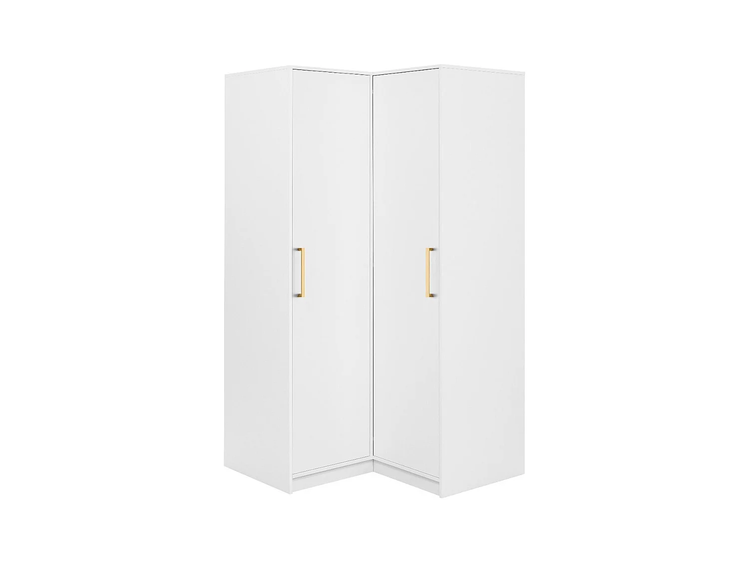 Armadio angolare 6 ante e 3 cassetti L311 cm Bianco - LIZANDRO