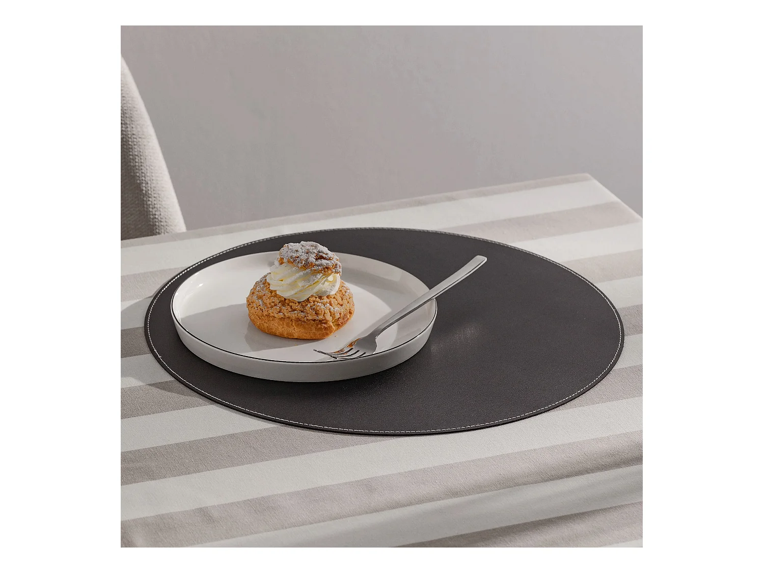 Mogen Tischset Schwarz PVC, 38cm, Elegant & Langlebig