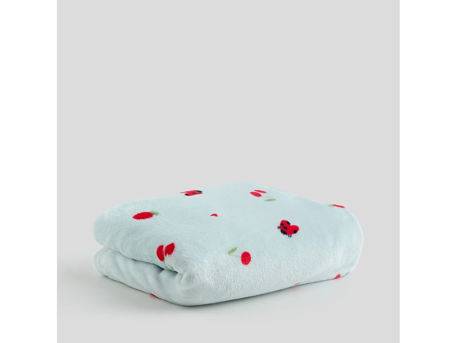 Kinderdecke Frutillo helltürkis 100 x 150