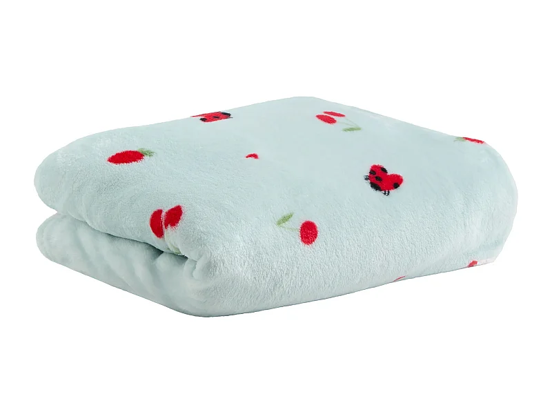 Kinderdecke Frutillo helltürkis 100 x 150