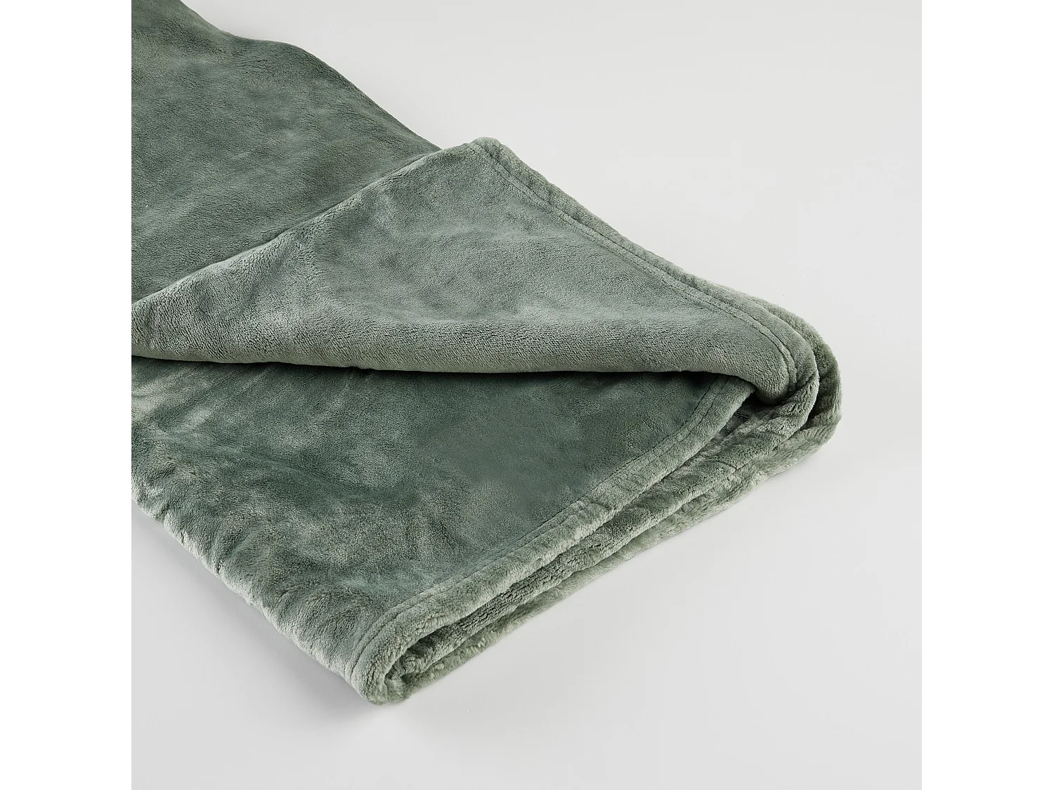 Couverture Plaid Floss turquoise en polyester 200x220