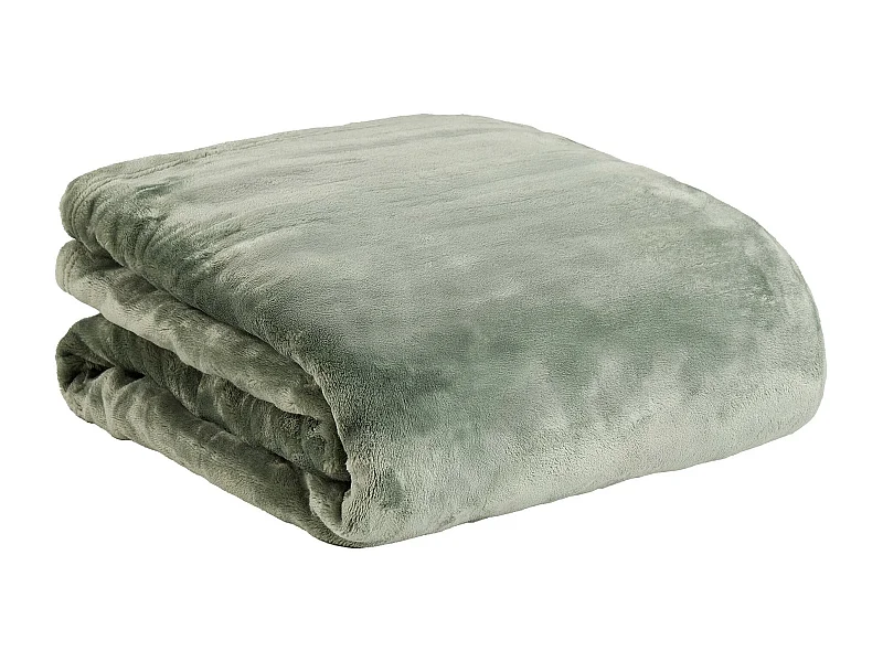 Couverture Plaid Floss turquoise en polyester 200x220