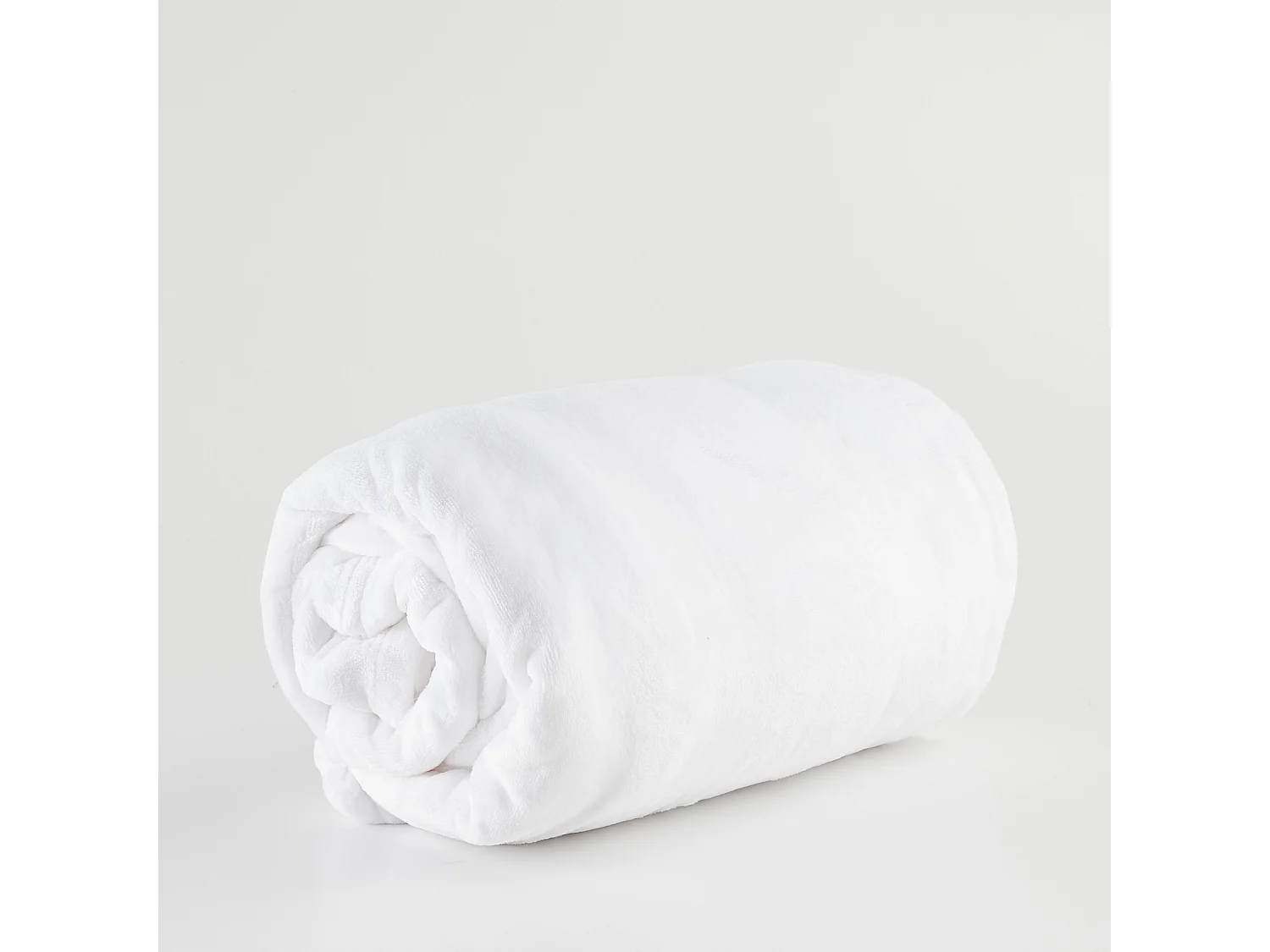 Couverture Floss Polyester Blanc Moyen 200x220