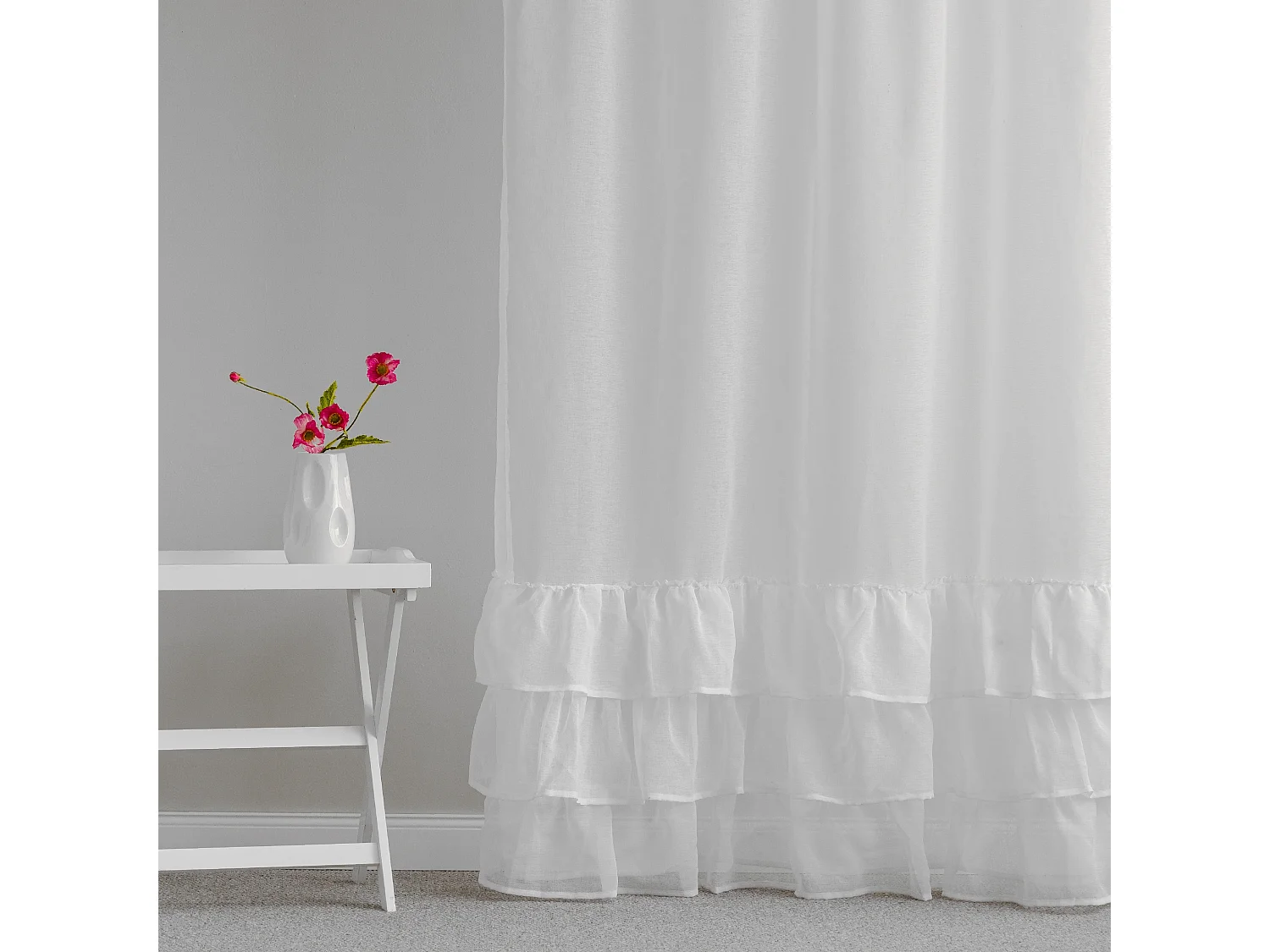 Eleganter Vorhang Cadis 140x250 cm, Mittelweiß