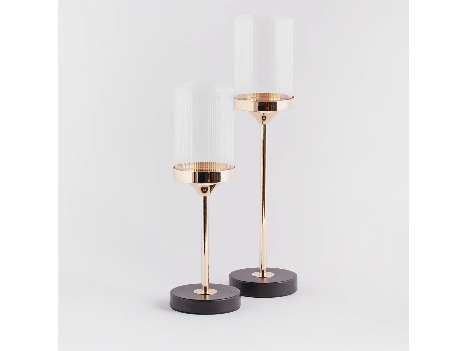 Bougeoir Enlaceso Or Moyen 37.5 x 12 (Métal, Verre)