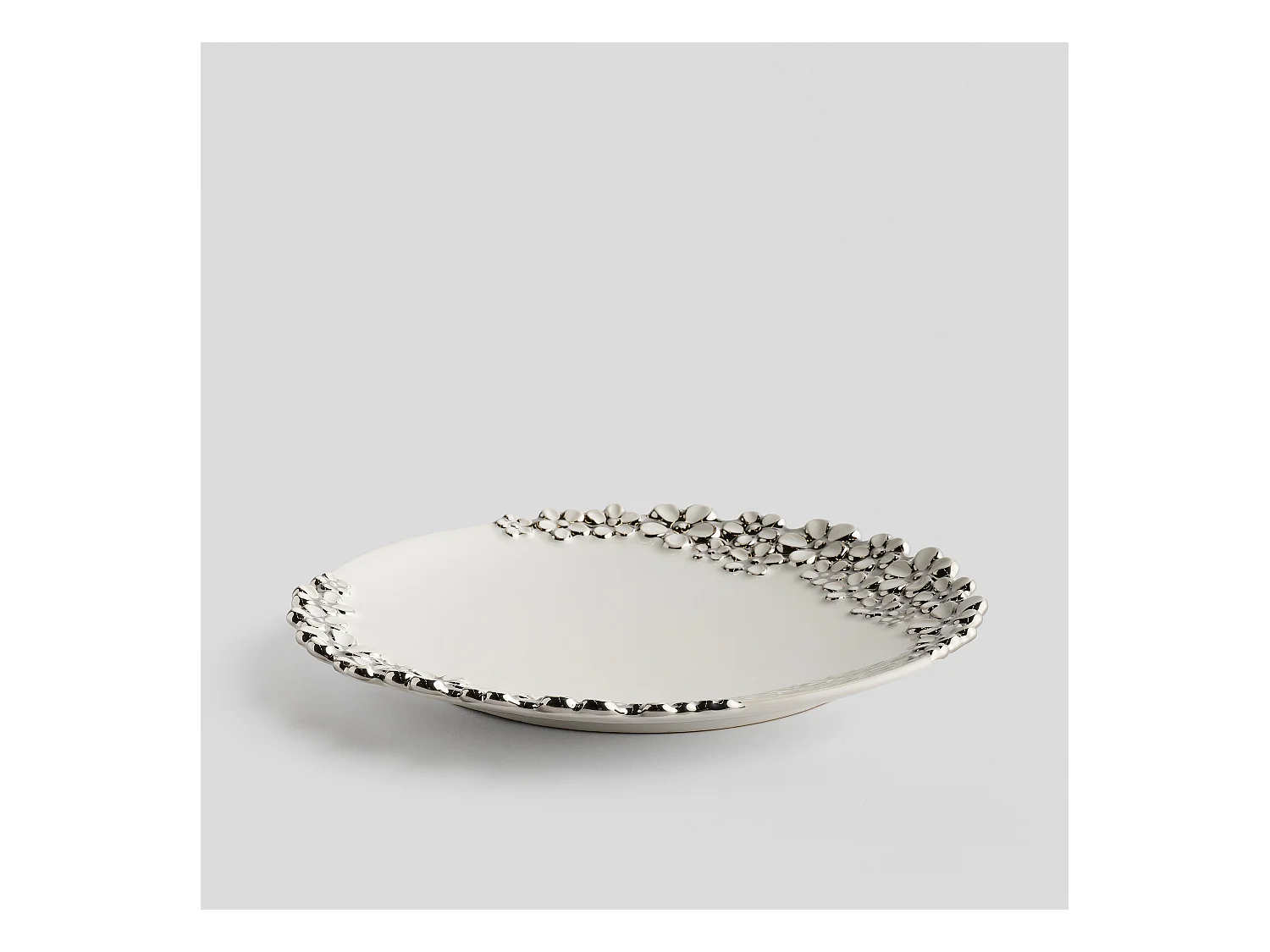 Dekorative Platte Flosales Mittelweiß 31cm