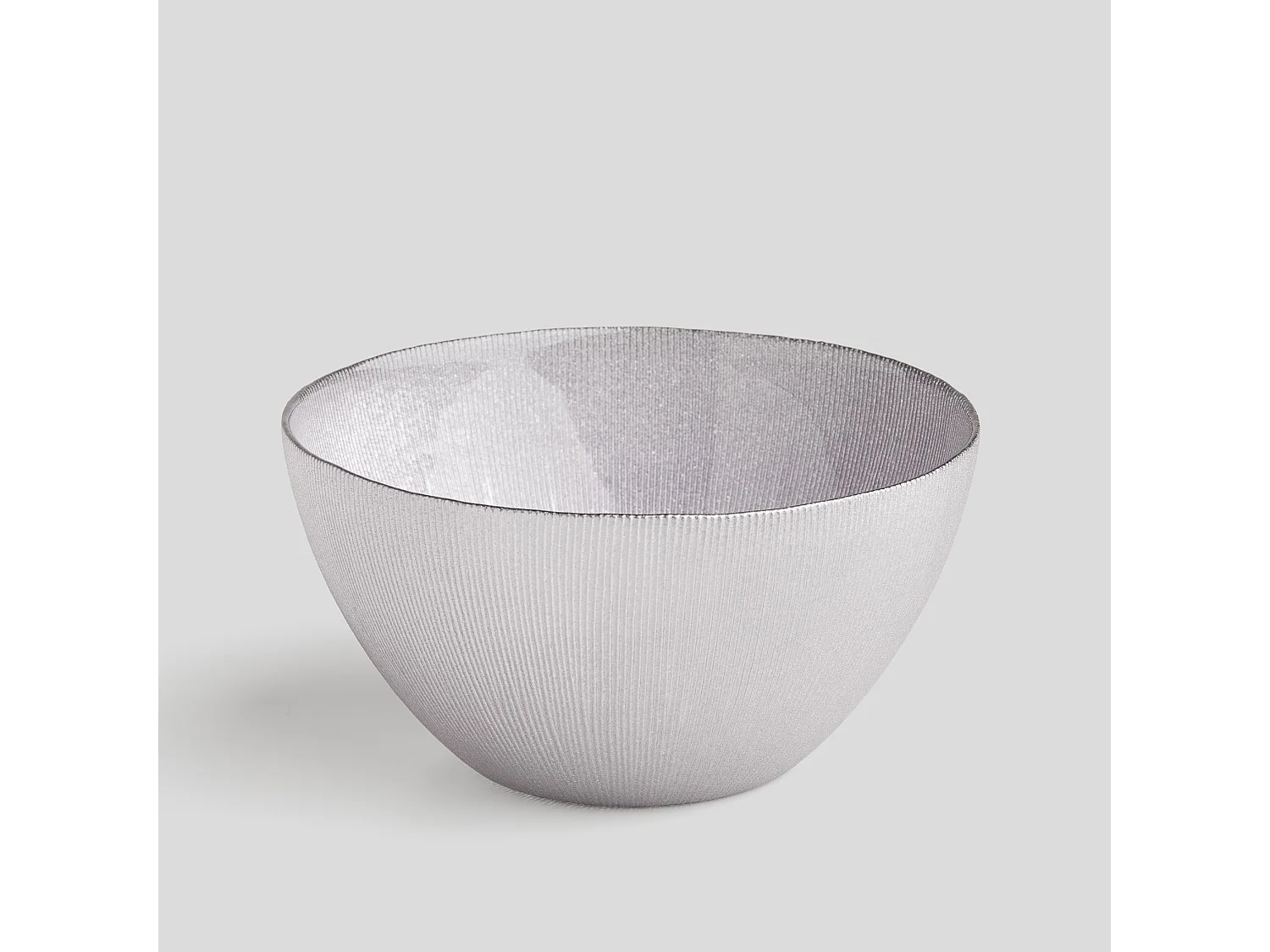 Dekorative Glas-Schale Danielle, Silber, 12x23 cm