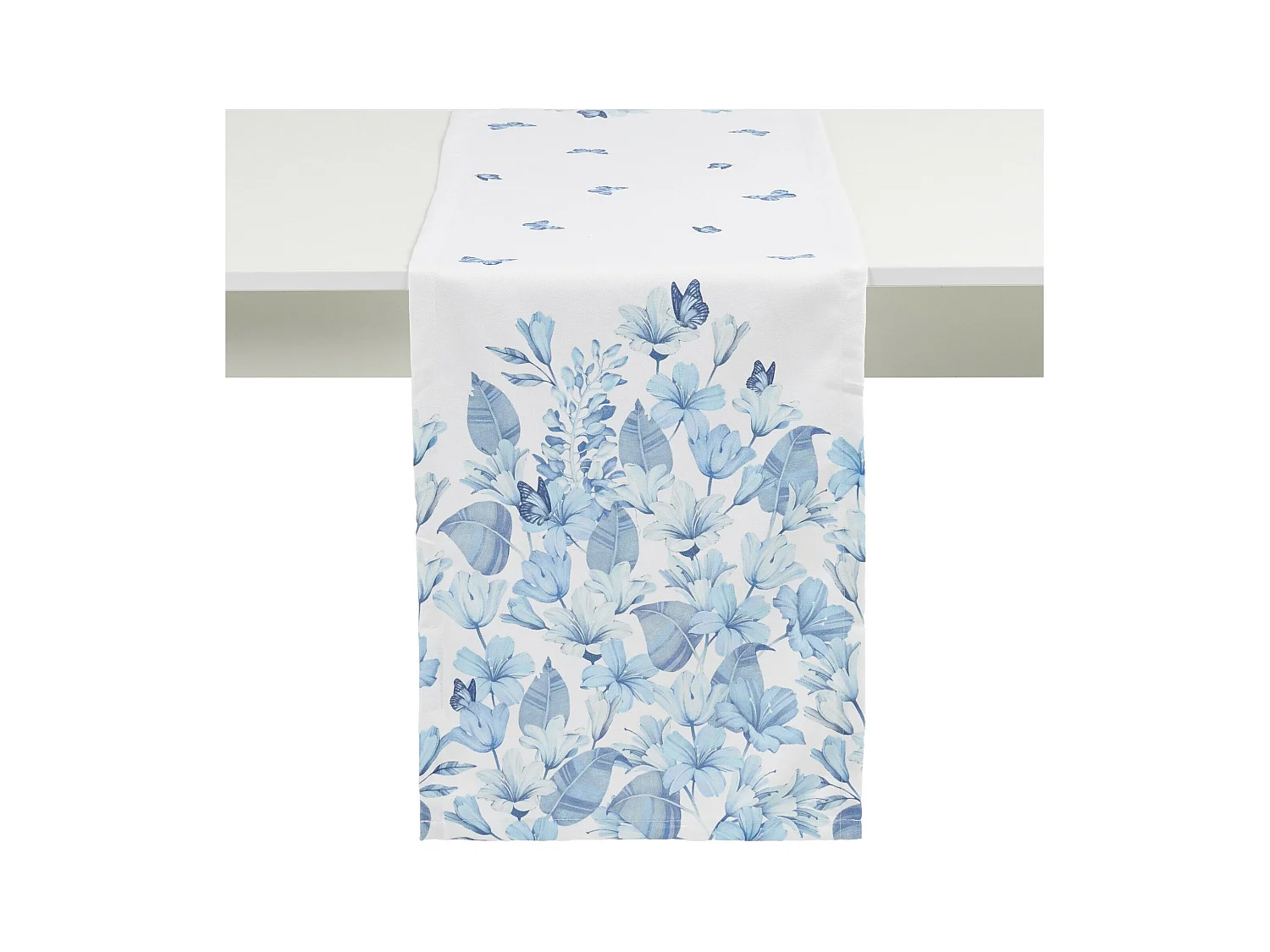 Chemin de table Delioso blanc moyen 40 x 180