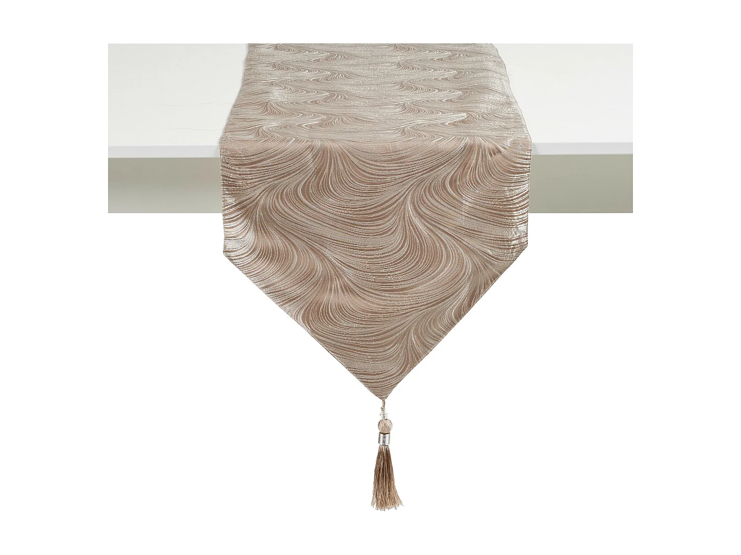 Chemin de table Floah beige moyen 40 x 180